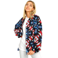 Women's Red White Blue Geometric Pattern All-Over Print Unisex Cut Baseball Jacket