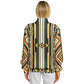Women's Retro Geometric Tribal Pattern All-Over Print Baseball Jacket