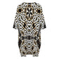 Women's Leopard Kaleidoscope Pattern All-Over Print Oversized T- Shirt Loungewear