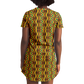 Women's African Kente Geometric Pattern All-Over Print T-Shirt Dress