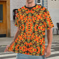 Men's Vibrant Kente Kaleidoscope Geo Pattern All Over Print Ribbed Collar T-Shirt