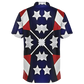Men's Patriotic Star Flag Polo Shirt
