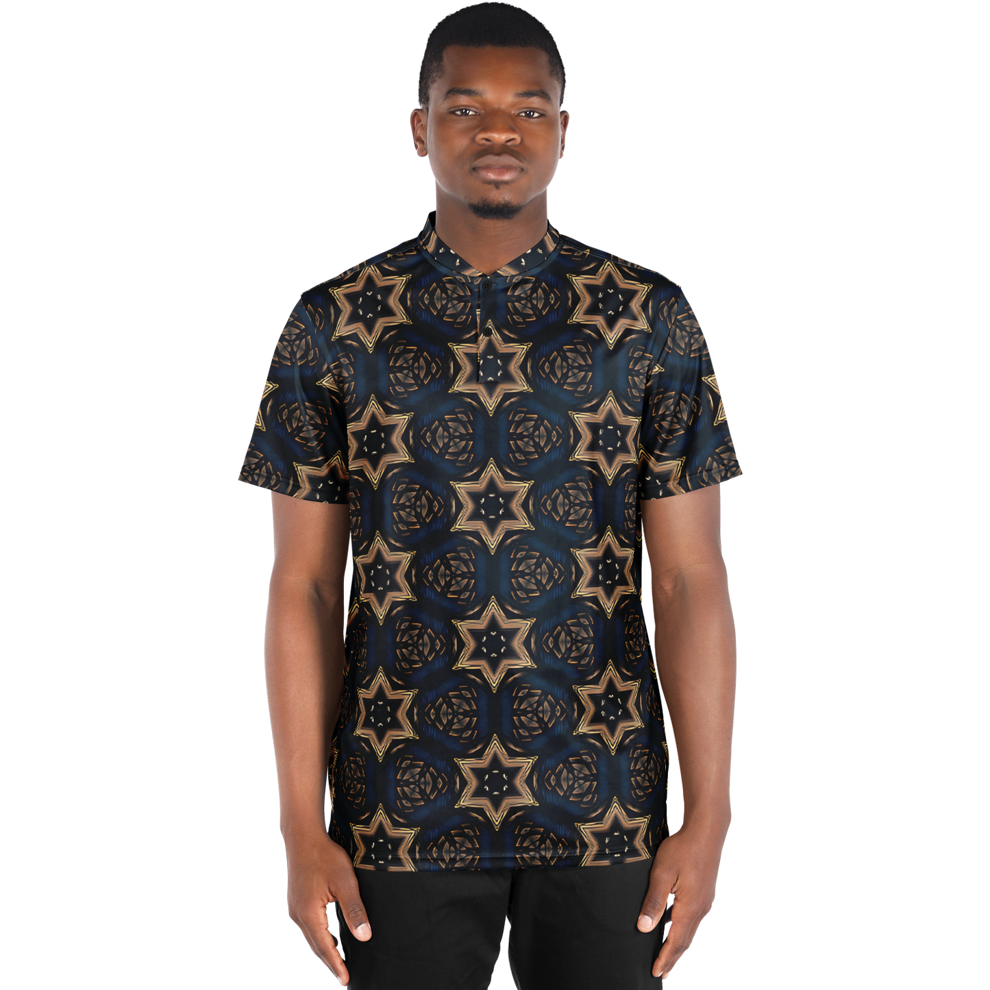 Men's Blade Collar Polyester Polo Shirt