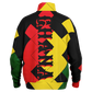 Men's Red Yellow Green and Black Stars Heavyweight Oversized Quarter Zip Sweatshirt