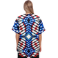 Women's American Flag Pattern All-Over Print Baseball Jersey