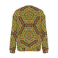 Women's Kaleidoscope Geo Pattern All-Over Print Crew Neck Sweater