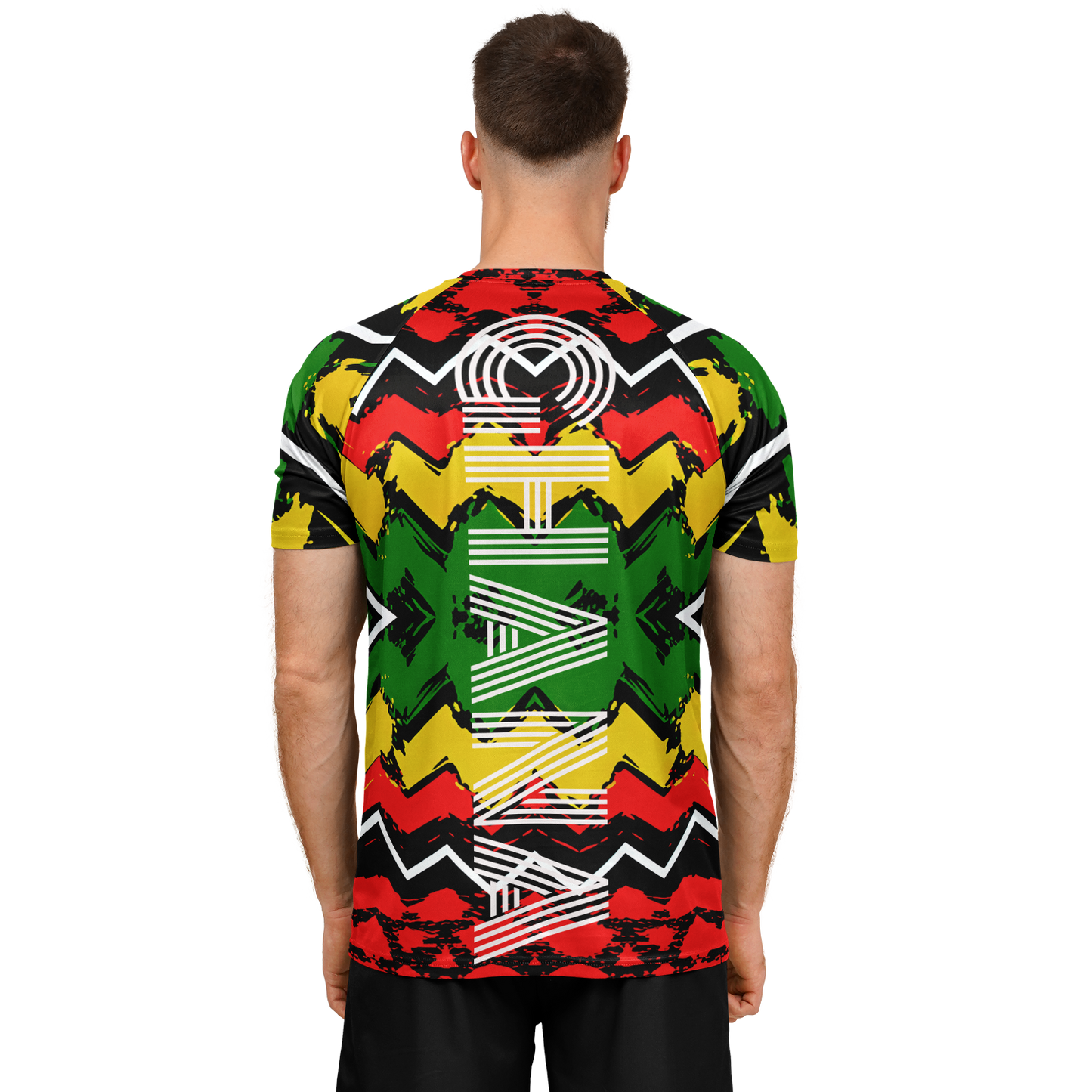 Men's Ghana Flag & Black Star Pattern All-Over Print Soccer Jersey