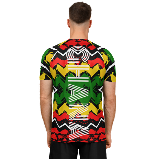 Men's Ghana Flag & Black Star Pattern All-Over Print Soccer Jersey