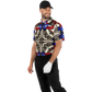Men's Patriotic Stars & Cross Kaleidoscope Pattern All-Over Print Polo Shirt