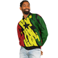 Men's Ghana Flag & Black Star Pattern All-Over Print Baseball Jacket