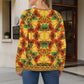 Women’s Vibrant Autumn Kaleidoscope Pattern All Over Print Crew Neck Sweater