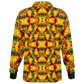 Men’s Vibrant Autumn Kaleidoscope Pattern All Over Print Long Sleeve Polo Shirt