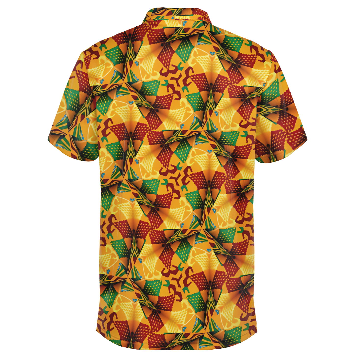 Men's Vibrant Autumn Kaleidoscope Polyester Polo Shirt
