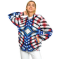 Women's American Flag Pattern All-Over Print Baseball Jacket