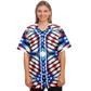 Women's American Flag Pattern All-Over Print Baseball Jersey
