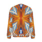 Women' Abstract Flame Kaleidoscope Pattern All Over Print Crew Neck Sweater