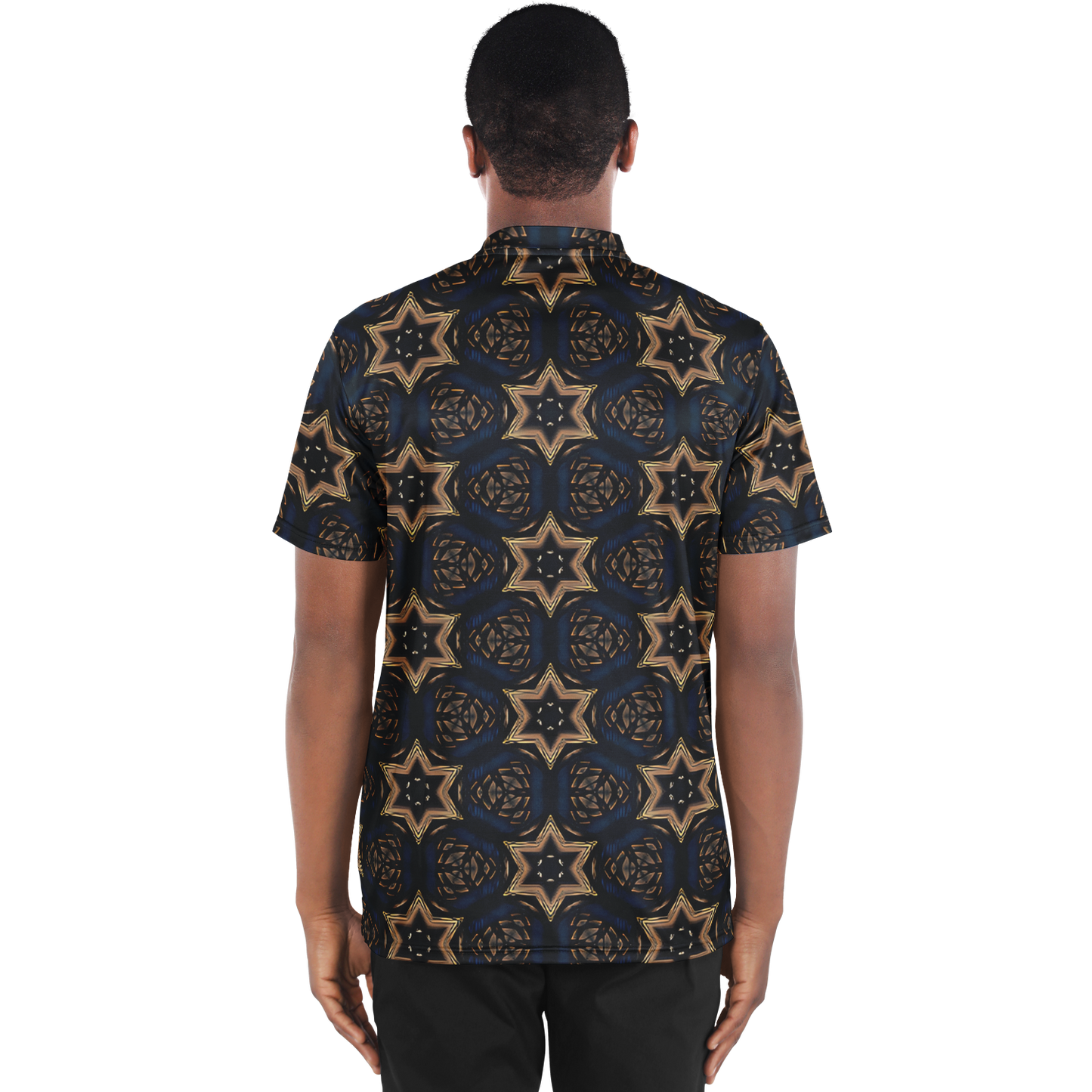 Men's Blade Collar Polyester Polo Shirt