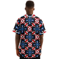 Men's Red White Blue Geometric Pattern All-Over Print Baseball Jersey