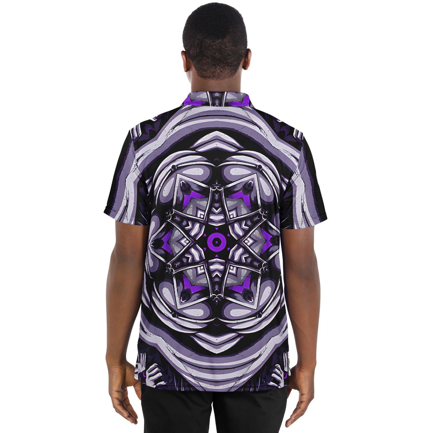 Men's Kaleidoscope Purple Polo Shirt