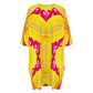 Women Bright Floral Pattern All Over Print Women's Oversized T- Shirt Loungewear