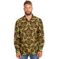 Men's Vibrant Geometric Pattern Spread Collar Long Sleeve Button-Down All Over Print Shirt.