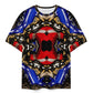Men's Patriotic Kaleidoscope Pattern All-Over Print Plus Size Drop Shoulder T-Shirt