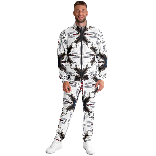 Men's Abstract Symmetry Pattern Track Jacket and Pants