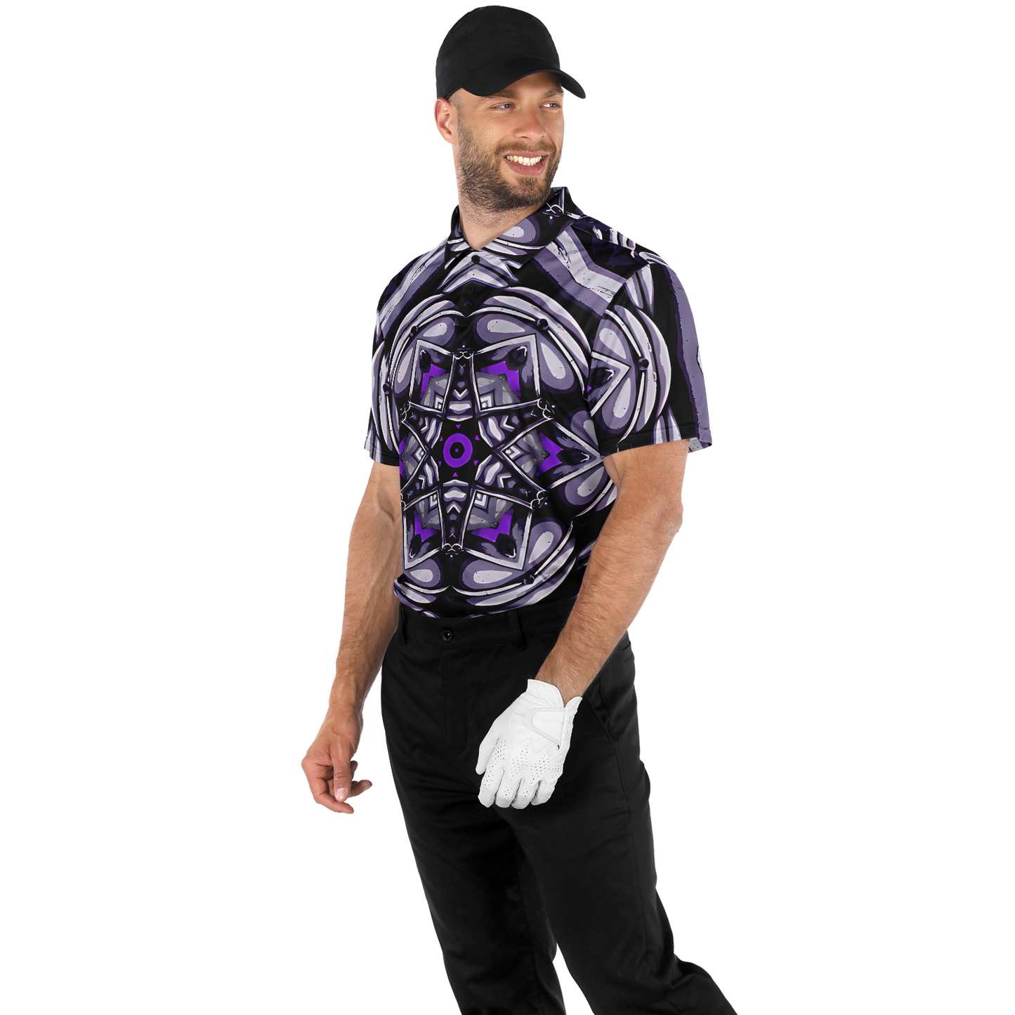 Men's Kaleidoscope Purple Polo Shirt