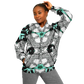Women's Kaleidoscope Geometric Pattern All Over Print Baseball Jacket