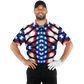 Men's American Flag Pattern All-Over Print Polo Shirt
