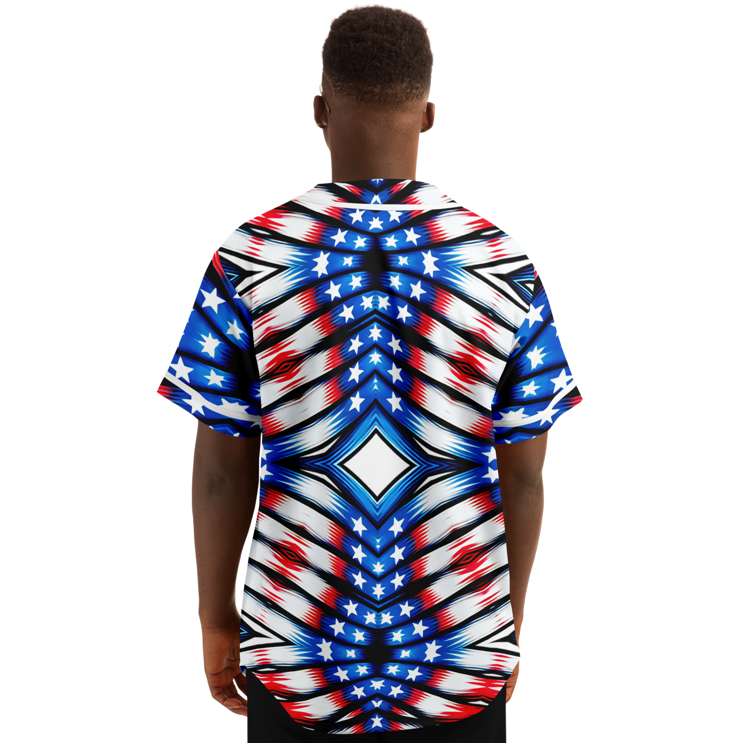 Men's American Flag Pattern All-Over Print Baseball Jacket