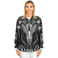 Women's Black & Silver Symmetry Pattern All-Over Print Baseball Jacket