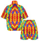 Women's Bold Rainbow Kente-Inspired Geometric Pattern All Over Print Windbreaker Short Set