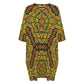 Women's Kaleidoscope Geo Pattern Oversized T- Shirt Loungewear