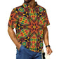 Men's African Kente Geometric Star Pattern All-Over Print Zipper Polo Shirt
