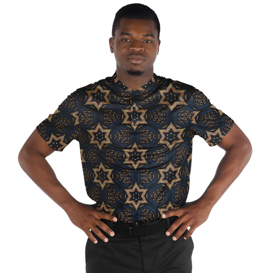 Men's Blade Collar Polyester Polo Shirt