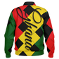 Men's Red Yellow Green and Black Stars Baseball Jacket