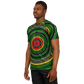 Men's Green Striped with Vibrant Accent Pattern All Over print Men's Soccer Jersey