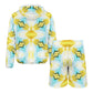 Men's Vibrant Kaleidoscope Geo Pattern All-Over Lightweight Sun Hoodie & Shorts Set