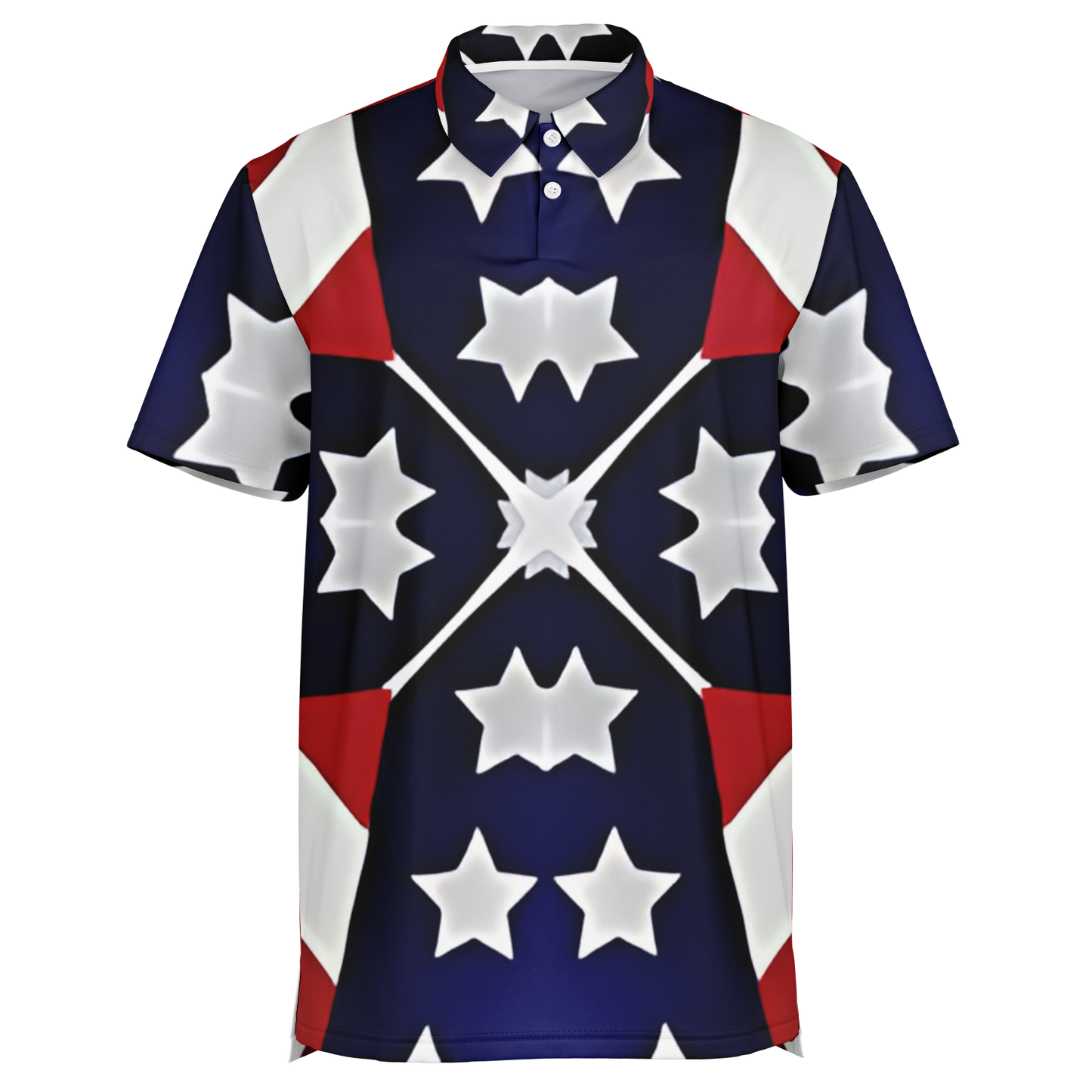Men's Patriotic Star Flag Polo Shirt