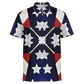 Men's Patriotic Star Flag Polo Shirt