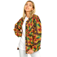 Women's Vibrant African Kente Geometric All-Over Print Baseball Jacket