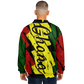 Men's Ghana Flag & Black Star Pattern All-Over Print Baseball Jacket