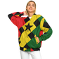 Women's Ghana Flag & Black Star Pattern All-Over Print Baseball Jacket