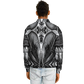 Men's Black & Silver Symmetry Pattern All-Over Print Baseball Jacket