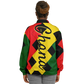 Women's Ghana Flag & Black Star Pattern All-Over Print Baseball Jacket
