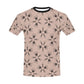 Men's Blush Pink Kaleidoscope Pattern All Over Print Crew Neck T-Shirt
