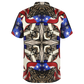 Men's Patriotic Stars & Cross Kaleidoscope Pattern All-Over Print Polo Shirt