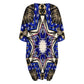 Women's Kaleidoscope Star Pattern All-Over Print Oversized T- Shirt Loungewear