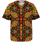 Men's African Kente Geometric Star Pattern All-Over Print Baseball Jersey